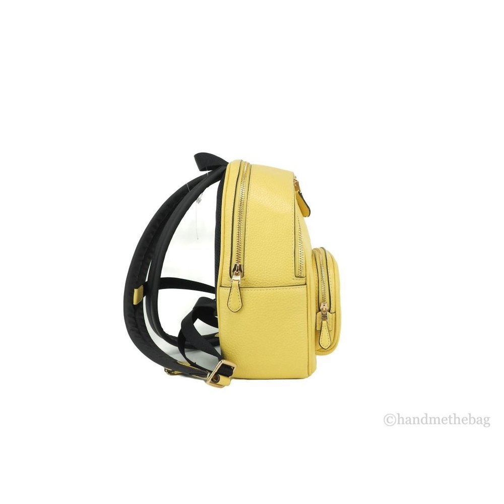 NWT Coach Mini Court Backpack Retro Yellow Pebbled Leather Shoulder Bag NEW - Picture 10 of 11